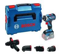 Bosch Professional 18V System Cordless Drill Driver GSR 18V-60 FC (incl. 4 x adapters, without battery/charger, L-BOXX 136) - FlexiClick system