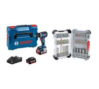 Bosch Professional 18V System Cordless Drill Driver GSR 18V-90 C + 43x Extra Hard Screwdriver Bit Set (197 x 110.5 mm, Accessories)