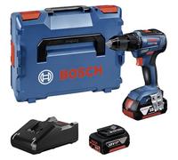 Bosch Professional 18V System Cordless Drill GSR 18V-55 (Max. Torque 55 Nm, 1,800 min-¹, Includes 2X 4.0Ah Battery, Quick Charger GAL 18V-40, L-BOXX)