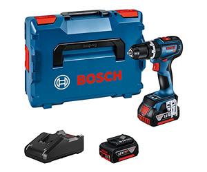 Bosch Professional 18V System Cordless Impact Drill GSB 18V-90 C (incl. 2X GBA 4.0Ah Batteries, Charger GAL 18V-40, Inlay, L-BOXX)