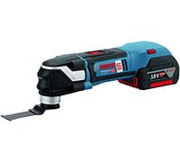 Bosch Professional 18V System Cordless Multi Tool GOP 18V-28 (incl. 2x sanding plate, 9x saw blade, 5x sanding sheets, Quick charger GAL 1880 CV, 2x battery GBA 18V 5.0Ah, L-BOXX 136)