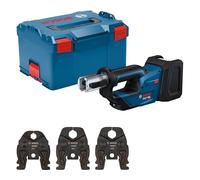 Bosch Professional 18V System Cordless Press Tool GPT 18V-19 (Power of 19 kN, 360° rotatable Head, incl. Press Jaw Comp M15, M22, M28, L-BOXX)