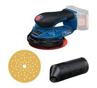 Bosch Professional 18V System Cordless Sander GEX 18V-150-3 (incl. 1x Sanding Paper, 1x Dust Box, 1x Guard Ring)