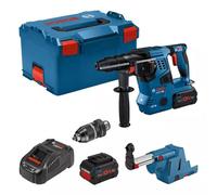 Bosch Professional 18V System GBH 18V-28 CF Battery Drill Hammer (3.3 J, Max. Diameter 28 mm, SDS Plus + Cylindrical, 2 x ProCORE x 8.0 Ah, Suction GDE 18V-16, L-BOXX)