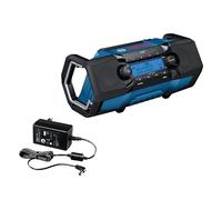 Bosch Professional 18V System GPB 18V-2 SC Digital Construction Radio with 18V Battery or Cable, DAB+, Bluetooth, FM and AUX, IP 54, Without Battery