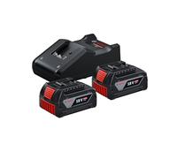 Bosch Professional 18V System rechargeable battery starter set (2 x 4.0 Ah rechargeable battery plus GAL 18V-40 charger, in carton)