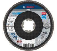 Bosch Professional 1x Angled Flap Disc Best (for Metal, X-LOCK, X571, Diameter 115 mm, Grit Size K40, Accessories for Angle Grinders)