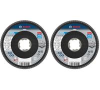 Bosch Professional 1x Angled Flap Disc Best (for Metal, X-LOCK, X571, Diameter 115 mm, Grit Size K60, Accessories for Angle Grinders) (Pack of 2)
