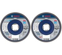 Bosch Professional 1x Best straight flap disc (for metal, X-LOCK, X571, diameter 125 mm, grain size K80, bore diameter 22.23 mm, Accessories for Angle Grinders) (Pack of 2)