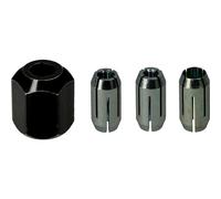 Bosch Professional 1x Collet Set (for GCU 18V-30, Collet Sizes 1/8" (3.17 mm), 5/32" (3.96 mm), 1/4" (6.35 mm) and 1x M10 nut, Accessory Router)