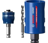 Bosch Professional 1x Expert Power Change Plus Hole Saw System Adapter (Ø 7,15 mm) + 1x Expert Construction Material Hole Saw (for Softwood, Ø 48 mm, Accessories Rotary Impact Drill)