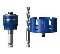 Bosch Professional 1x Expert Power Change Plus Hole Saw System Adapter (Ø 7,15 mm) + 1x Expert Construction Material Hole Saw (for Softwood, Ø 127 mm, Accessories Rotary Impact Drill)