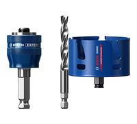 Bosch Professional 1x Expert Power Change Plus Hole Saw System Adapter (Ø 7,15 mm) + 1x Expert Construction Material Hole Saw (for Softwood, Ø 111 mm, Accessories Rotary Impact Drill)