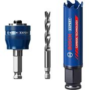 Bosch Professional 1x Expert Power Change Plus Hole Saw System Adapter (Ø 7,15 mm) + 1x Expert Tough Material Hole Saw (for Wood with Metal, Ø 20 mm, Accessories Rotary Impact Drill)
