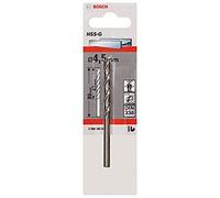 Bosch 2608585920 Din338 HSS-G Metal Drill Bit, 4.5mm x 47mm x 80mm, Silver