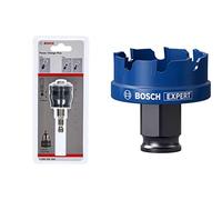 Bosch Professional 1x Power Change Plus Adapter (Socket 3/8“ hexagonal shank, Ø 8,7 mm) + 1x Expert Sheet Metal Hole Saw (for Steel, Stainless steel sheets, Ø 40 mm, Accessories Rotary Impact Drill)