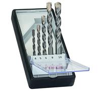 Bosch Professional 2607010524" Robust Line CYL-3 Silver Percussion Concrete Drill Bit-Set, 4-10 mm