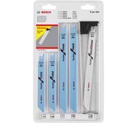 Bosch Professional 2607010906 Jigsaw Blade-Set for Wood/Metal, White/Blue, Set of 6 Pieces