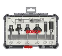 Bosch Professional 6 pcs. Trim & Edging Router Bit Set (for Wood, Ø 6 mm Shank, Accessory Router)