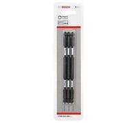 Bosch Professional 2608522359 3-Piece Double Screwdriver Set Pozidriv Impact Control, 3X PZ2-PZ2 Bits Length: 150 mm, Pick and Click, Cranberry