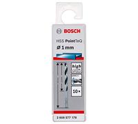 Bosch Professional 2608577178 10-Piece PointTeQ HSS Twist Bit (for Metal, 1 x 12 x 34 mm, Drill Driver Accessories), GR, ø 1 mm