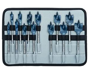Bosch Professional 2608587010 13-Piece Self Cut Speed Spade Bit Set with 1/4 Inch Hex Shank, 10mm-32mm