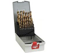 Bosch Professional 2608587019 HSS-TiN Metal Drill Bit Cassettes, Gold, 19-Piece