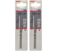 Bosch Professional 2x Metal drill bits HSS-G DIN 338 (for metal, Ø 3.8 x 43 x 75 mm, Accessory Drill Driver) (Pack of 2)