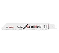 Bosch Professional 2X Reciprocating Saw Blade S 922 VF Flexible for Wood and Metal (for Wood, Ferrous Metals, Plastic, 150 mm, Accessories for Reciprocating Saws)