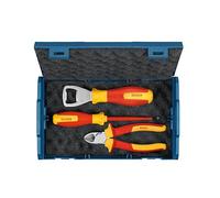 Bosch Professional 3 Pieces Hand Tools Set (incl. 1x VDE Screwdriver (PH1), 1 x VDE Diagonal Side Cutter (160mm) and 1 x Bottle Opener, in L-Boxx Mini)