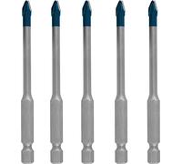 Bosch Expert HEX-9 Hard Ceramic 10x Longer Hard Ceramic Porcelain Tile Drill Bit 5mm 90mm Pack of 5