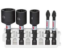 Bosch Professional 5-piece Impact Control Screwdriver Bit & Nutsetter Set (Pick and Click, Impact Driver Accessories)