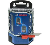 Bosch Professional 50 replacement blades in a dispenser (compatible with Bosch Professional trapezoid blade knife)
