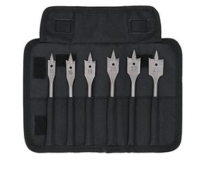 Bosch Professional 6 pc. Self Cut Speed Spade Bit Set (for Fast and Rough Drilling in Softwood, Ø 13-25mm, with Pouch, Accessories Drill Driver)