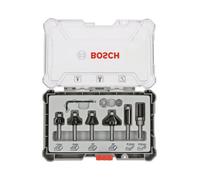 Bosch Professional 6 pcs. Trim & Edging Router Bit Set (for Wood, Ø 6 mm Shank, Accessory Router)