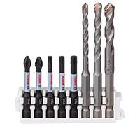 Bosch Professional 8-Piece Impact Control Screwdriver Bit and Multi-Purpose Drill Bit Set (Pick and Click, HEX-9, Accessories for Impact Drivers) Colour,Size