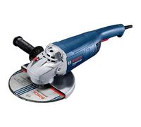 Bosch Professional Angle Grinder GWS 20-230 P (2,000 watts, Additional Handle incl., Fixing Flange, Clamping nut, Protective Cover, Spanner, Made of Cardboard) Blue