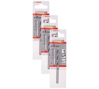 Bosch Professional Brad Point Drill Bit (for Wood, Ø 5 x 52 x 86 mm, Accessories Rotary Drills) (Pack of 3)
