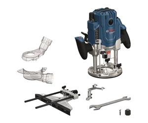 Bosch Professional Cable milling Machine GOF 20-12 (Power Absorbed 2000 W, in ust Suction, Roller and Parallel Guide, Centering pin, Socket Wrench, Collet Set)