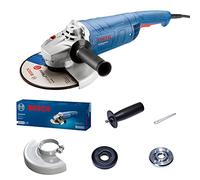 Bosch Professional Corded Angle Grinder GWS 2200 P (230 V, disc Diameter 230mm, 2,200 W Motor, Protection Switch, Auxiliary Handle, Protective Guard, Two-Hole Spanner, Backing Flange and Locking nut)