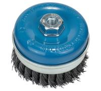 Bosch 1x PRO Steel Longlife Cup Brush, Knotted Wire for Large Angle Grinder and M14 Thread (for Steel, Ø 100 mm, Professional Accessory Large Angle Grinder)
