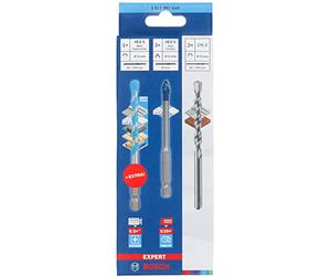 Bosch Professional Expert HEX-9 HardCeramic 5-Piece Drill Bit Set & 1 x Expert HEX-9 MultiConstruction (for Ceramic, MultiConstruction, Diameter 6 mm, Accessories for Drill/Screwdriver)