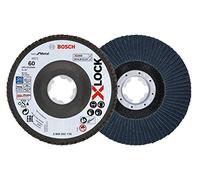 Bosch Professional Flap Disc (X-LOCK, Ø 125 mm, grit size K60, bore Ø 22.23 mm, angled, angle grinder accessories)