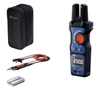 Bosch Professional Fork Meter GFM 1000-15 (True RMS, Inverted LCD, Measures up to 200 A AC, Non-Contact Voltage Detector, Compatible with Magnet Hanger MH 1, 2 x 1.5 V LR06 (AA))