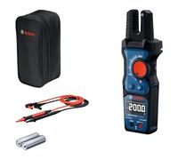 Bosch Professional Fork Meter GFM 1000-15 (True RMS, Inverted LCD, Measures up to 200 A AC, Non-Contact Voltage Detector, Compatible with Magnet Hanger MH 1, 2 x 1.5 V LR06 (AA))