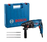 Bosch Professional GBH 2-21 hammer drill (with SDS plus, incl. 3x SDS plus drill bits (6/8/10 mm), auxiliary handle, machine cloth, depth stop, in carrying case)