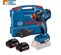 Bosch Professional 18V System Cordless Impact Driver GDX 18V-200 (max. Torque of 200 Nm, incl. 2X GBA 5.0Ah, Charger GAL 18V-40, L-CASE)