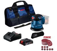 Bosch Professional GEX 185-LI 18v 125mm Brushless Orbital Sander Kit 1X 2.0ah