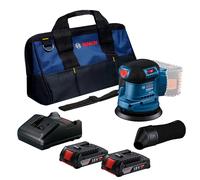 Bosch Professional GEX 185-LI 18v 125mm Brushless Orbital Sander Kit 2X 2.0ah