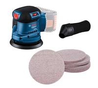 Bosch Professional Gex 18V 125mm Random Orbit Sander Brushless + 25 Mesh Sheets